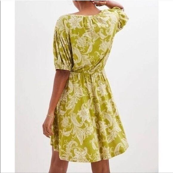 ANTHROPOLOGIE DAILY PRACTICE Floral Green White Dress NWT - Picture 5 of 12